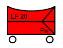 Taktisches Zeichen Löschgruppenfahrzeug LF 20